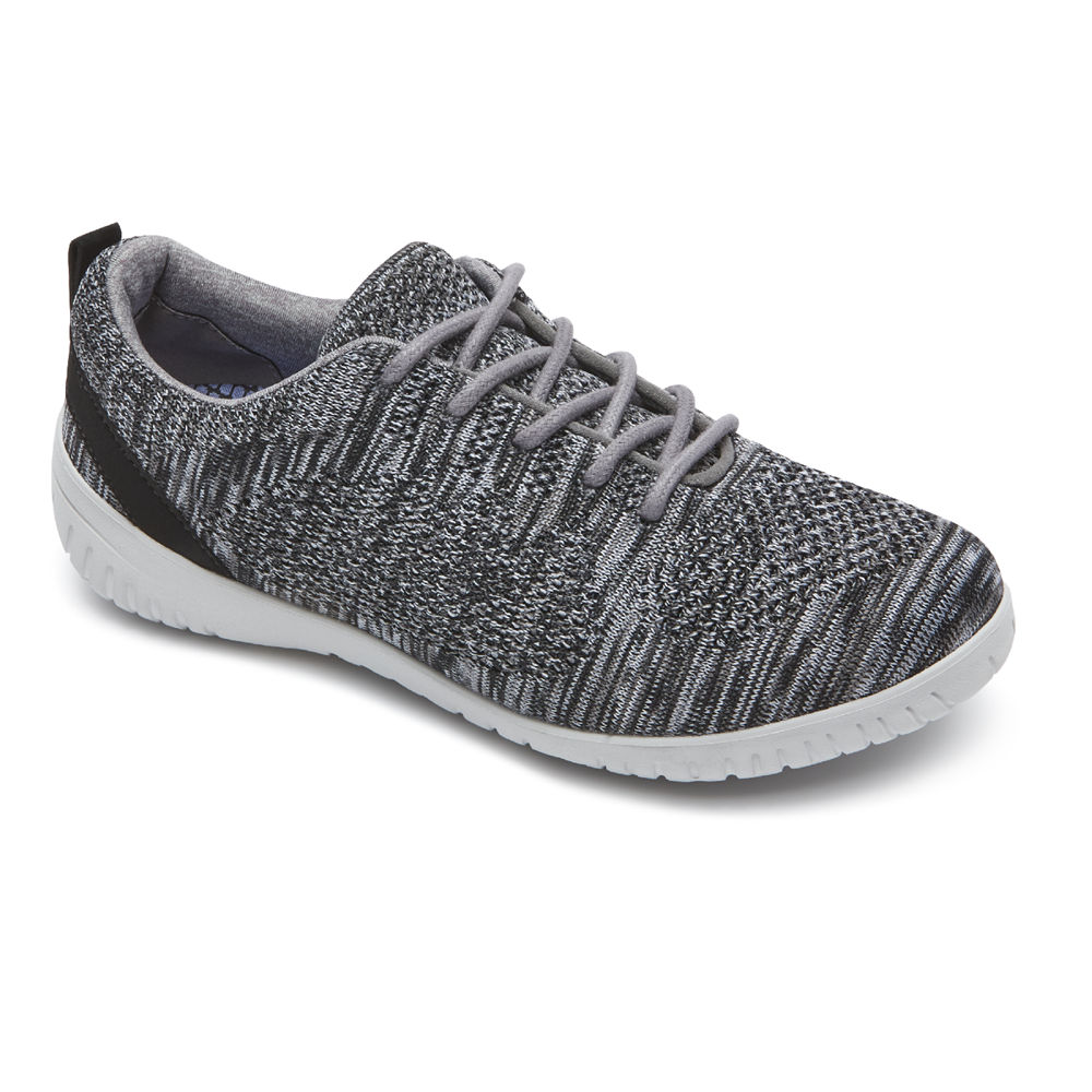 Rockport Womens Raelyn Knit Tie - Sneakers Grey - UEL514829